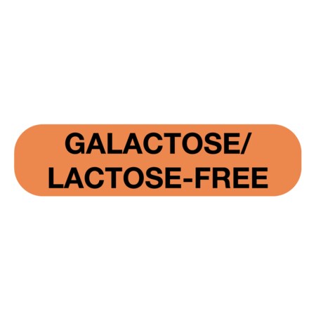 Nevs Galactose / Lactose-Free Label 5/16 x 1-1/4" D-1613